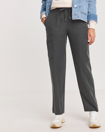 Charcoal Soft Pull On Utility Trousers