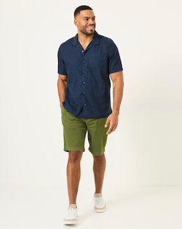 Fatface Stow Garment Dyed Shorts - Green