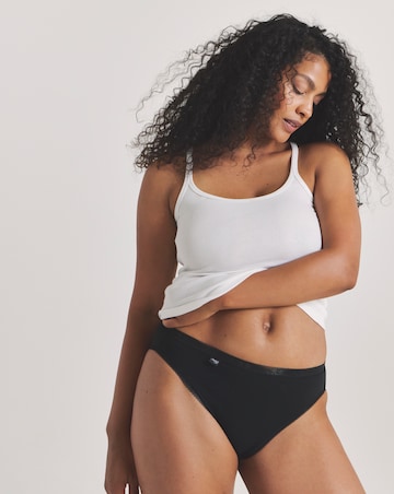 Sloggi (3 Pack) Tai Hi Leg Cotton Knickers Black