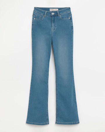 Simply Be Kim Mid Blue High Waist Super Soft Bootcut Jeans