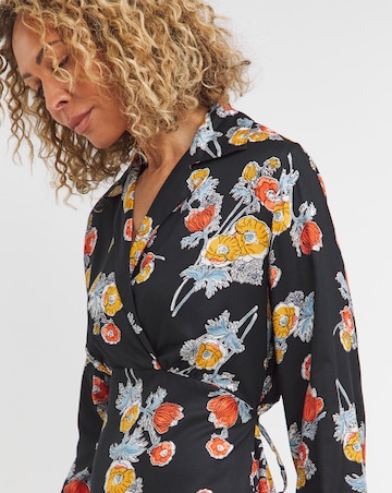 Collared Viscose Midi Tea Dress