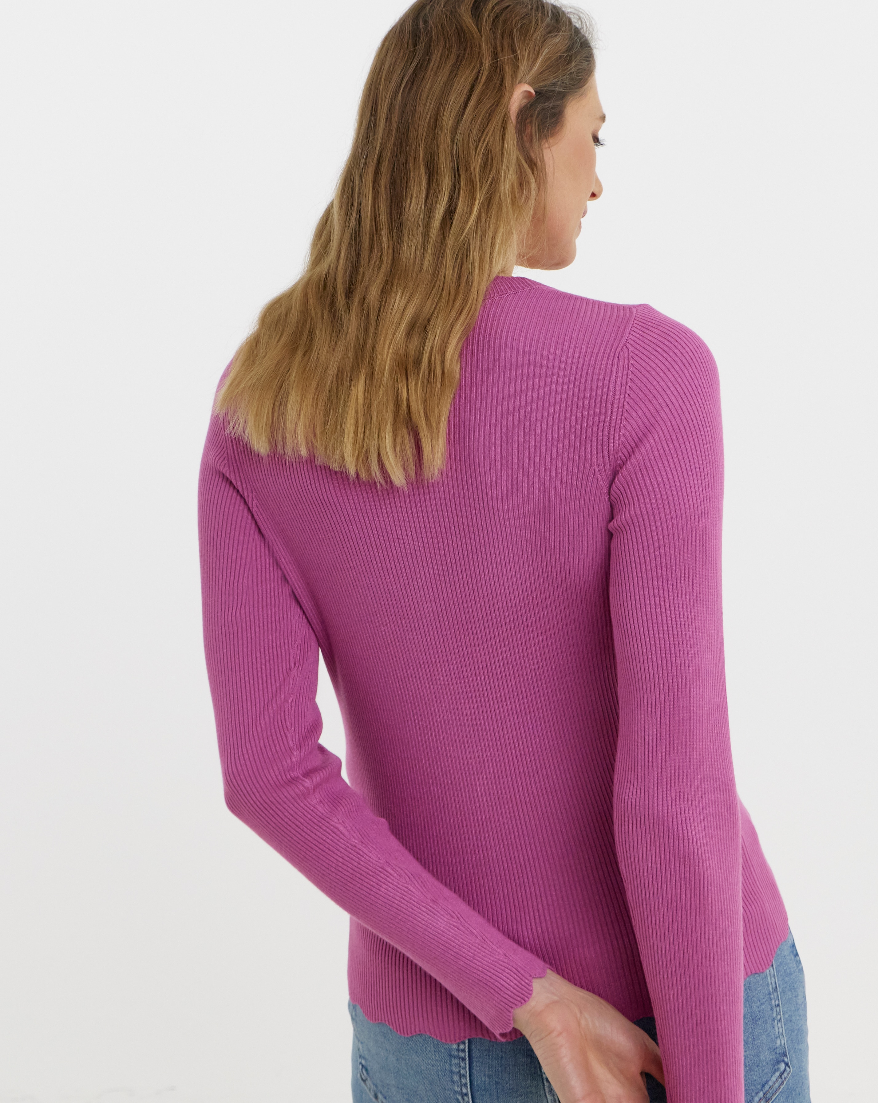 Scallop Hem Knitted Cardigan | JD Williams