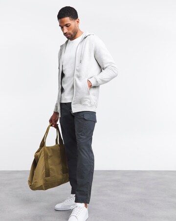 Grey Marl Full Zip Hoodie Long