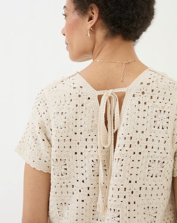 FatFace Patchwork Crochet Tee