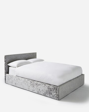 Hayden Crushed Velvet Ottoman Bed with 3 Layer Memory Foam Hybrid Mattress