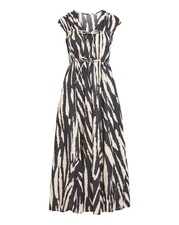 Piure Cotton Tie Front Maxi Dress