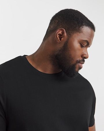 Pure Cotton Crew Neck T-Shirt- Black