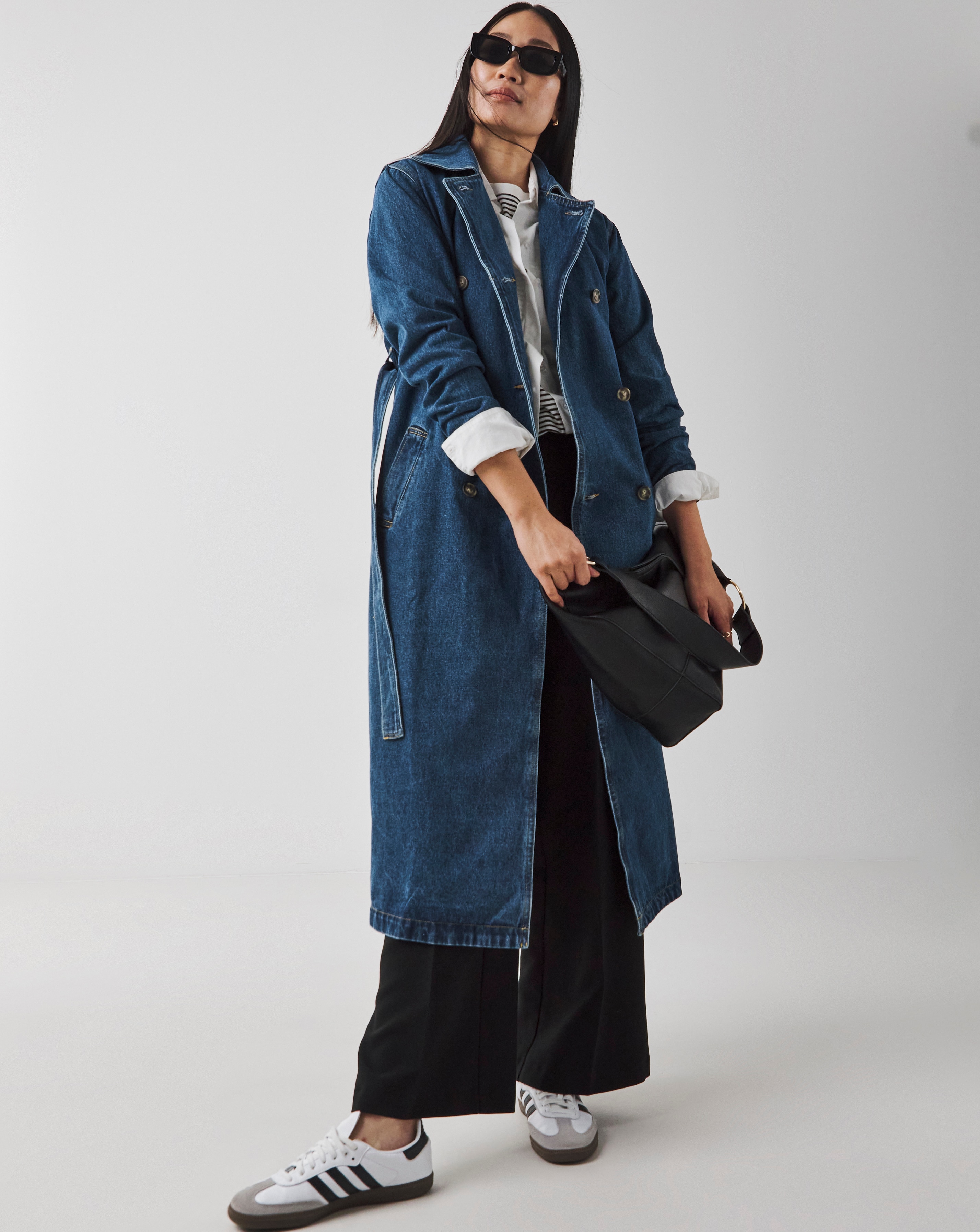 Indigo Denim Trench Coat JD Williams