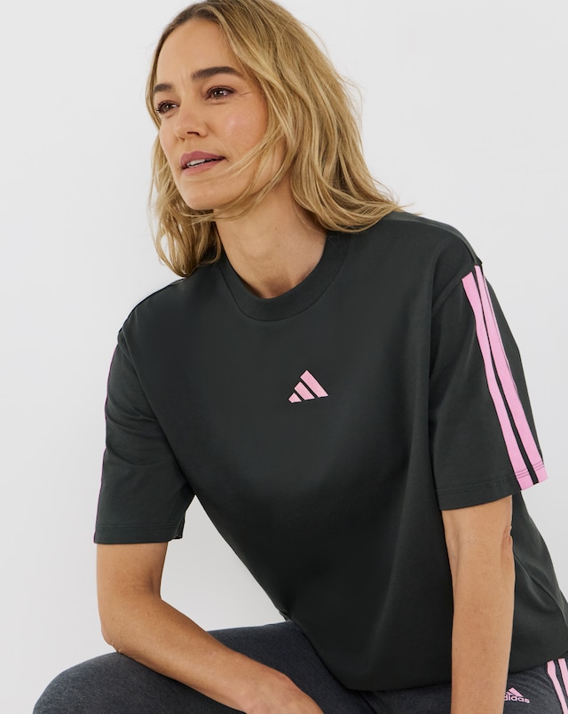 adidas 3 Stripe Boyfriend T-Shirt