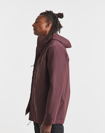 Burgundy Fleece Lined Waterproof Anorak