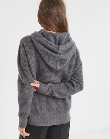 Grey Knitted Hoodie