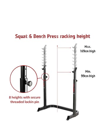 Marcy BE3000 Mid Width Bench and Adjustable Squat Rack