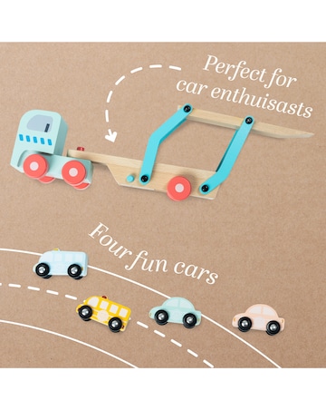 TP Owl & Fox Wooden Car Transporter