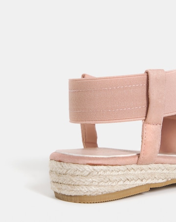 Dia Elasticated Low Wedge Espadrilles - Wide Fit (E)