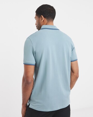Timberland Millers River Tipped Pique Polo - Blue