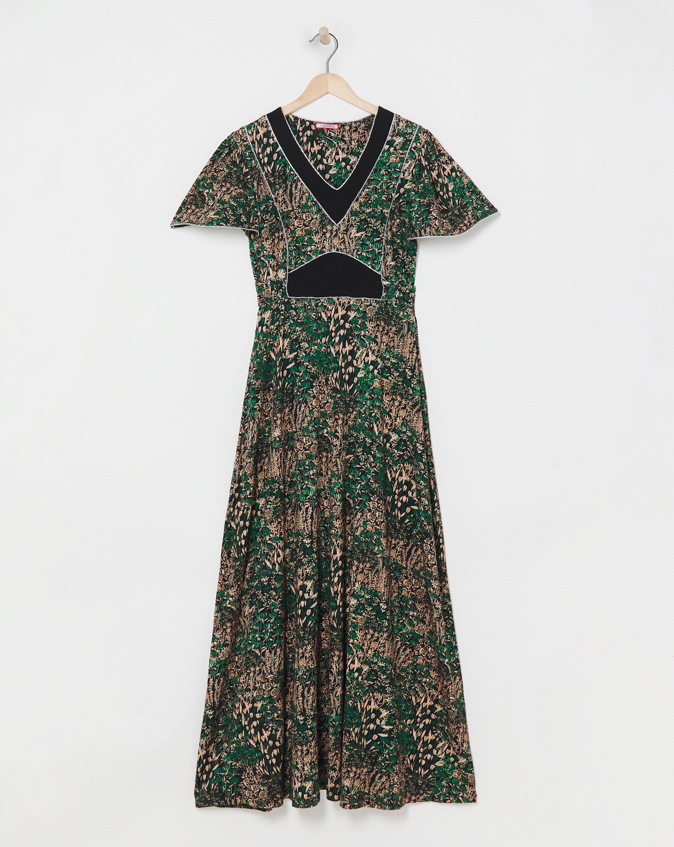 Joe Browns Jersey Contrast Floral V Neck Maxi Dress