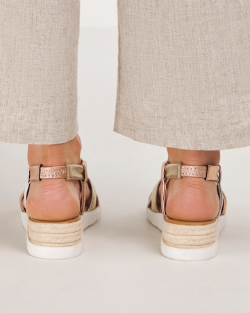 Senna Leather Tubular Sandal Wide E Fit