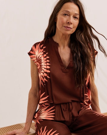 Julipa Petite Pintuck Printed Co-ord Top