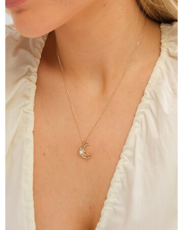 Inicio Gold Plated and Opal Moon Set - Gift Box