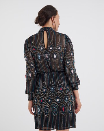 Joanna Hope Multi-coloured Geo Beaded Dress