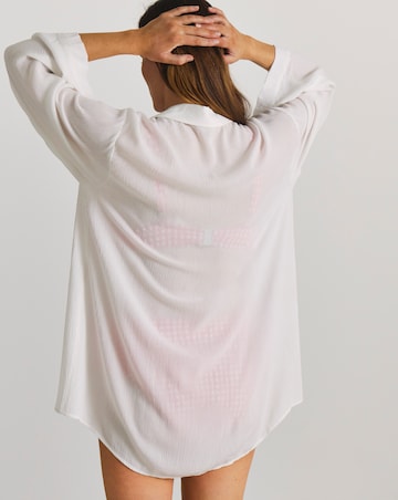 Tie Front Beach Shirt White