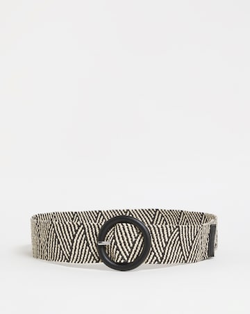 Monochrome Raffia Belt