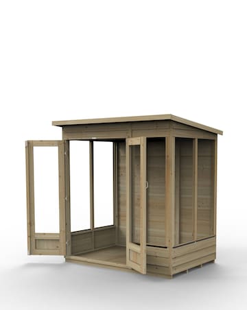 Forest 4LIFE Pent Summerhouse 6x4 - Double Door - 5 Window (Home Delivery)