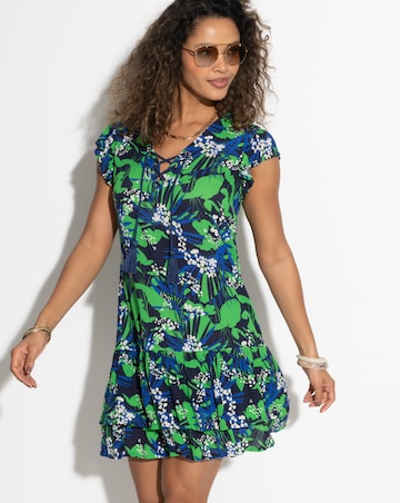 Pour Moi Gracie Crinkle Frill Swing Beach Dress