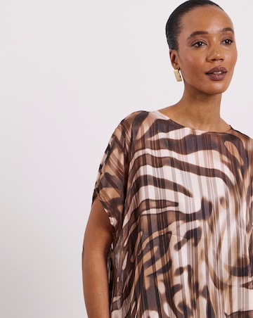 Joanna Hope Animal Print Asymetric Blouse