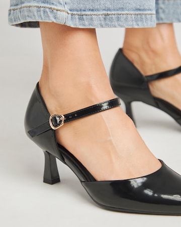 Heavenly Soles Corrine Two Part Pointed Toe Heeled Shoes - Wide Fit (E)