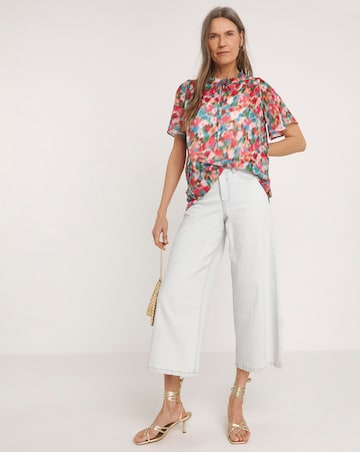 Chiffon Short Sleeve Blouse