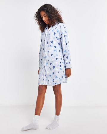 Pretty Secrets Fleece Button Up Nightshirt