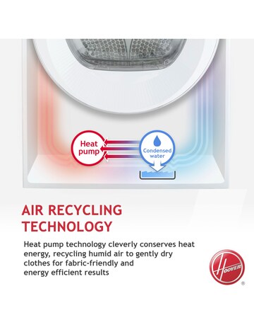 Hoover H-Dry 300 HLEH8A2DE Wifi Connected 8kg Heat Pump Tumble Dryer - White