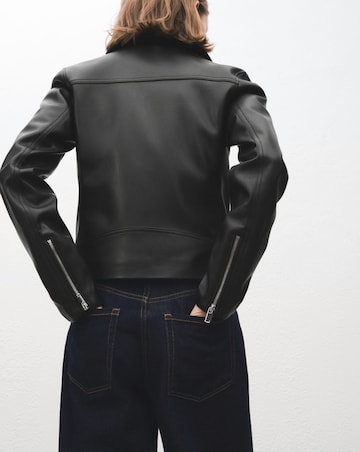 Mango Faux Leather Biker Jacket