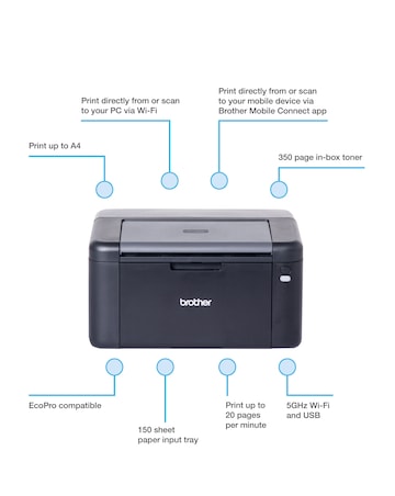 Brother HL-L1240W Compact Mono Wireless Laser Printer