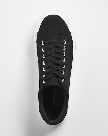 Sicilly Canvas Trainers Chunky Ribbed Sole - Extra Wide Fit (EEE)