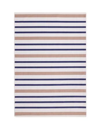 Coastal Stripe Washable Easy-Care Rug