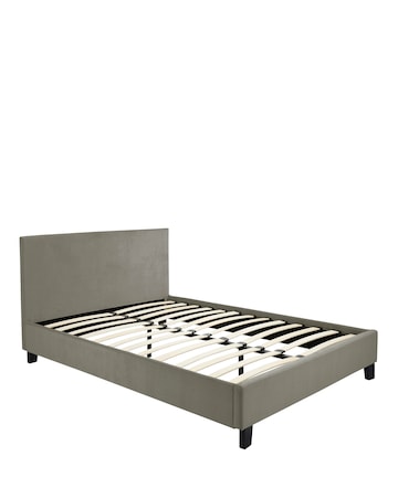 Hayden Velvet Bed Frame with 3 Layer Memory Foam Hybrid Mattress