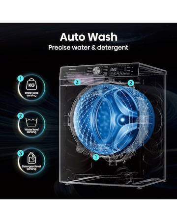 Hisense 5S Series WF5S1245BB 12kg Auto Dosing Washing Machine - Black