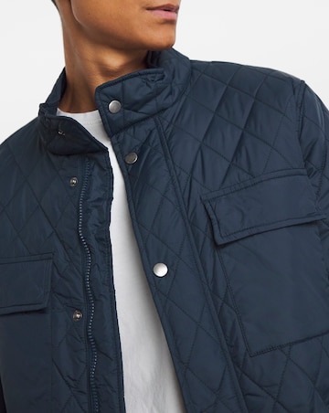 Navy Quilted Jacket