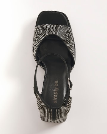 Khloe Diamante Platform Heeled Sandals - Wide Fit (E)