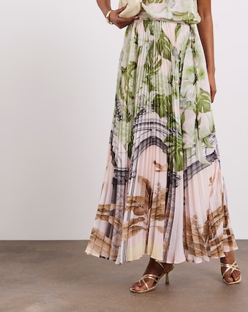 Joanna Hope Printed Pleated Dress