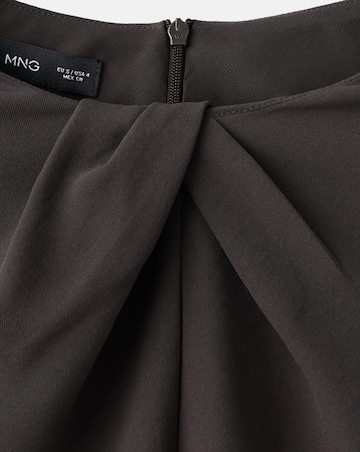 Mango Long-Sleeve Mini Dress With Draped Neck