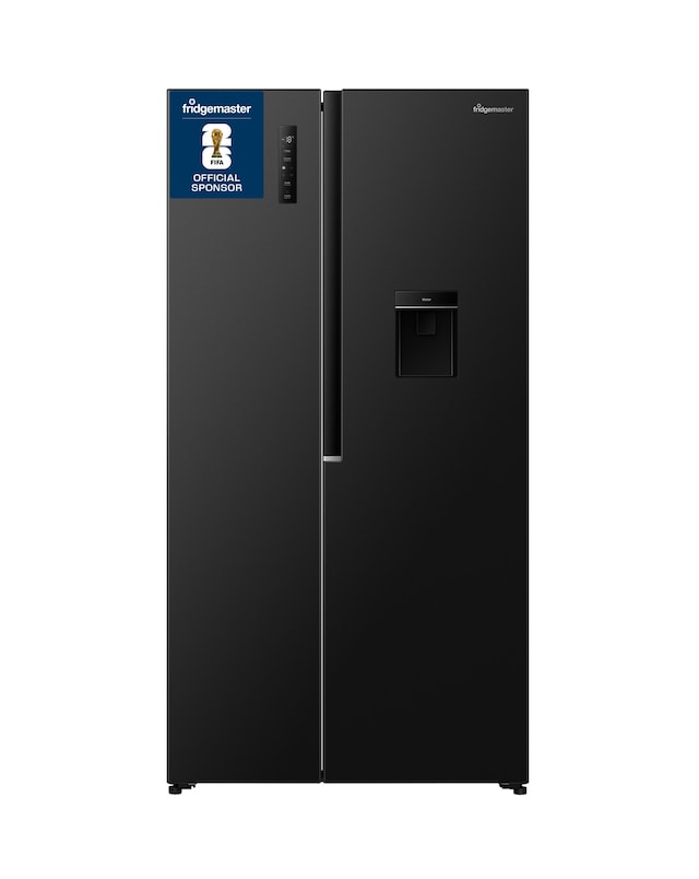 Fridgemaster MS91558DEB Non-Plumbed Total No Frost American Fridge Freezer Black