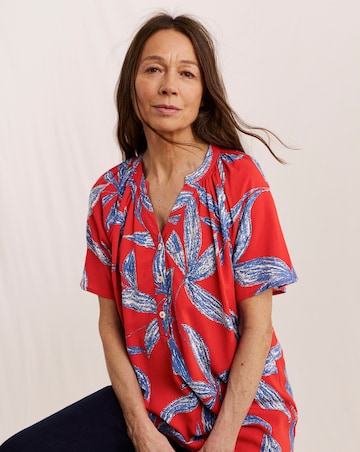 Julipa Printed V-Neck Blouse