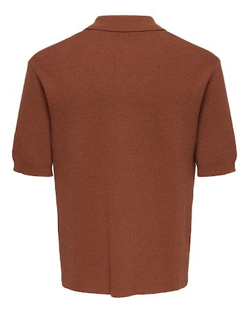 Only & Sons Sean Kitted Polo - Rust