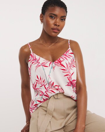 Tropical Print Strappy Cami
