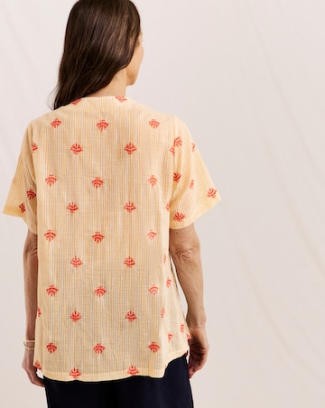 Julipa Pleated Stripe Blouse