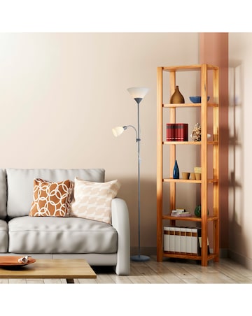 Dual Purpose Floor Lamp Silver