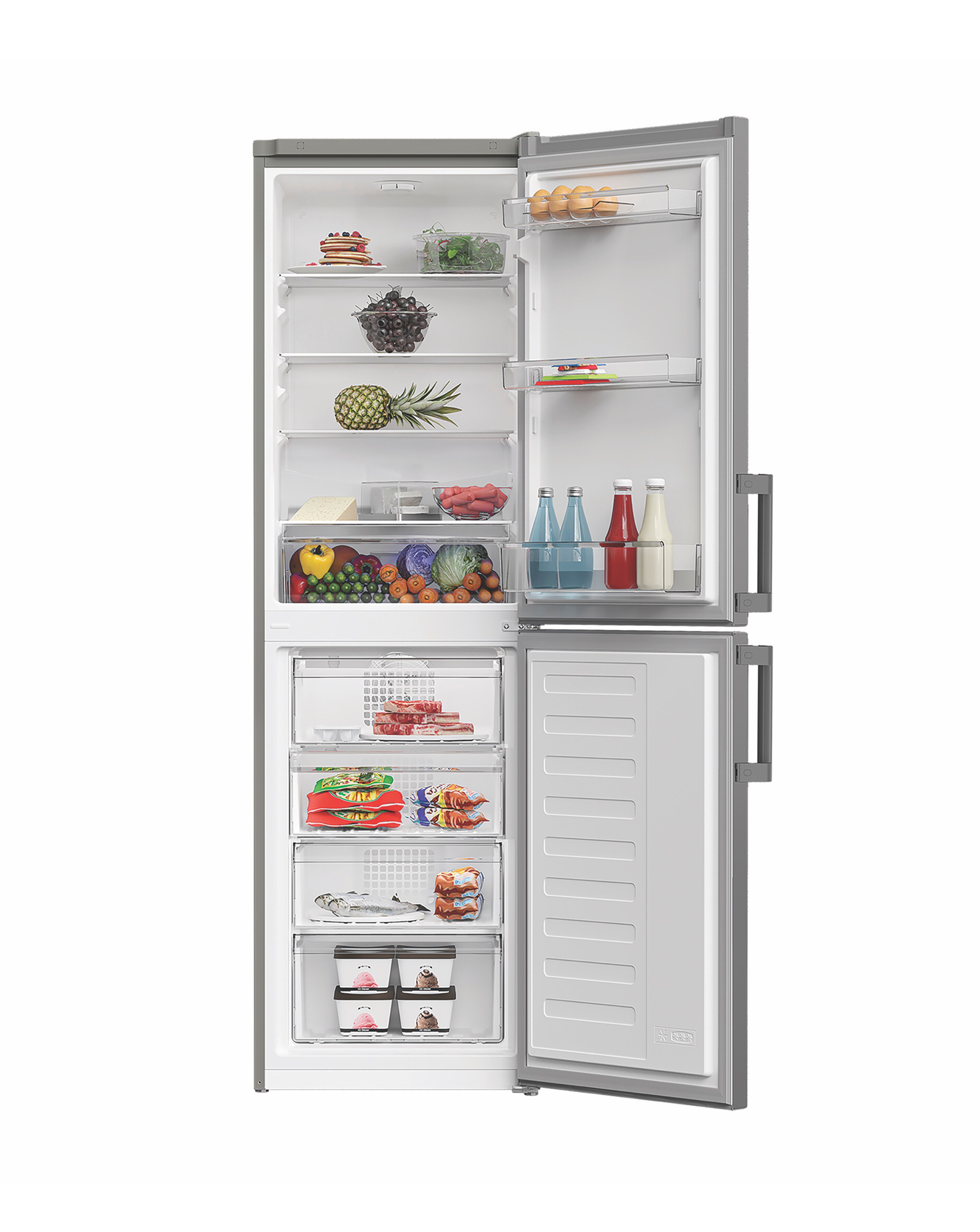 Indesit IKNH 1261 S4UK 50/50 No Frost Fridge Freezer - Silver | JD